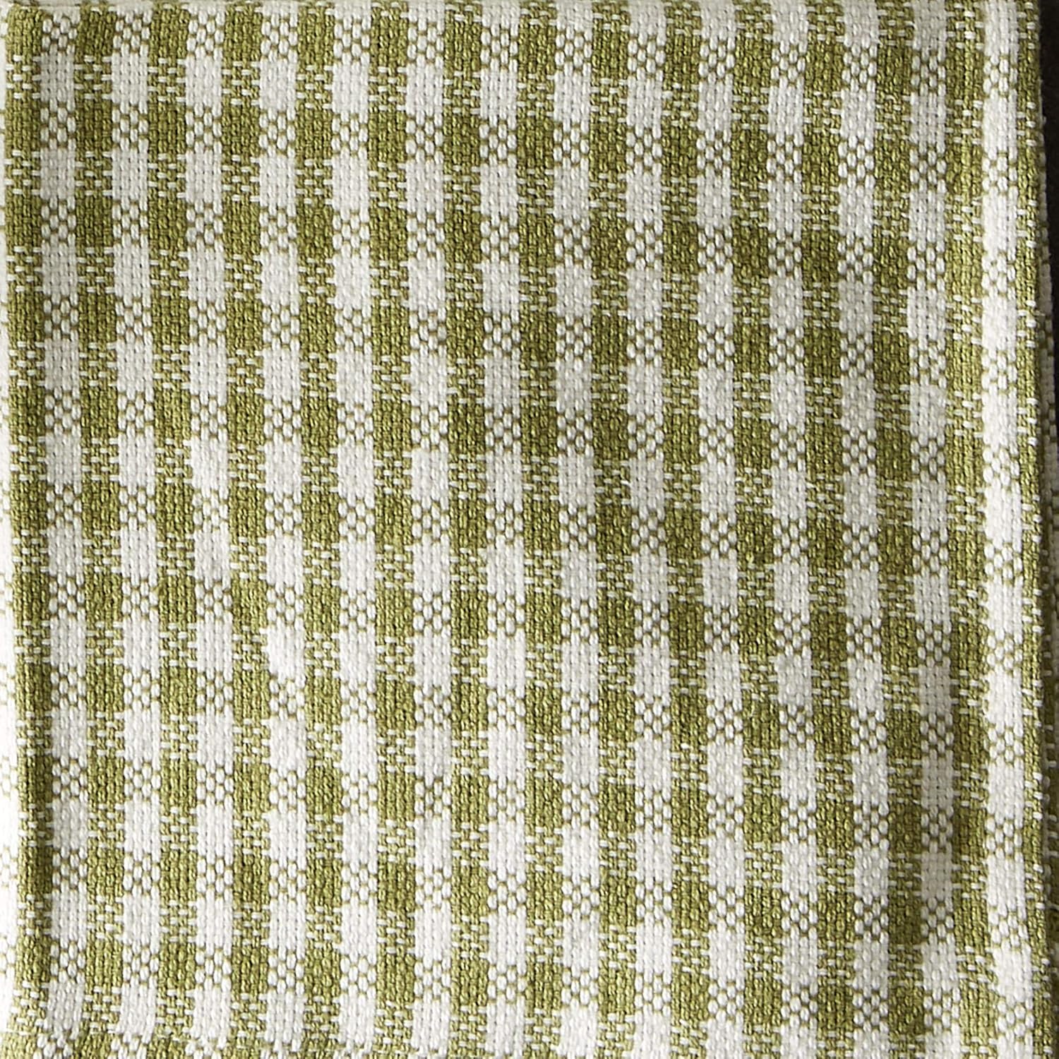 DII Heavy Duty Dish Cloths 4 Pack Cotton 13x13 Gingham Check