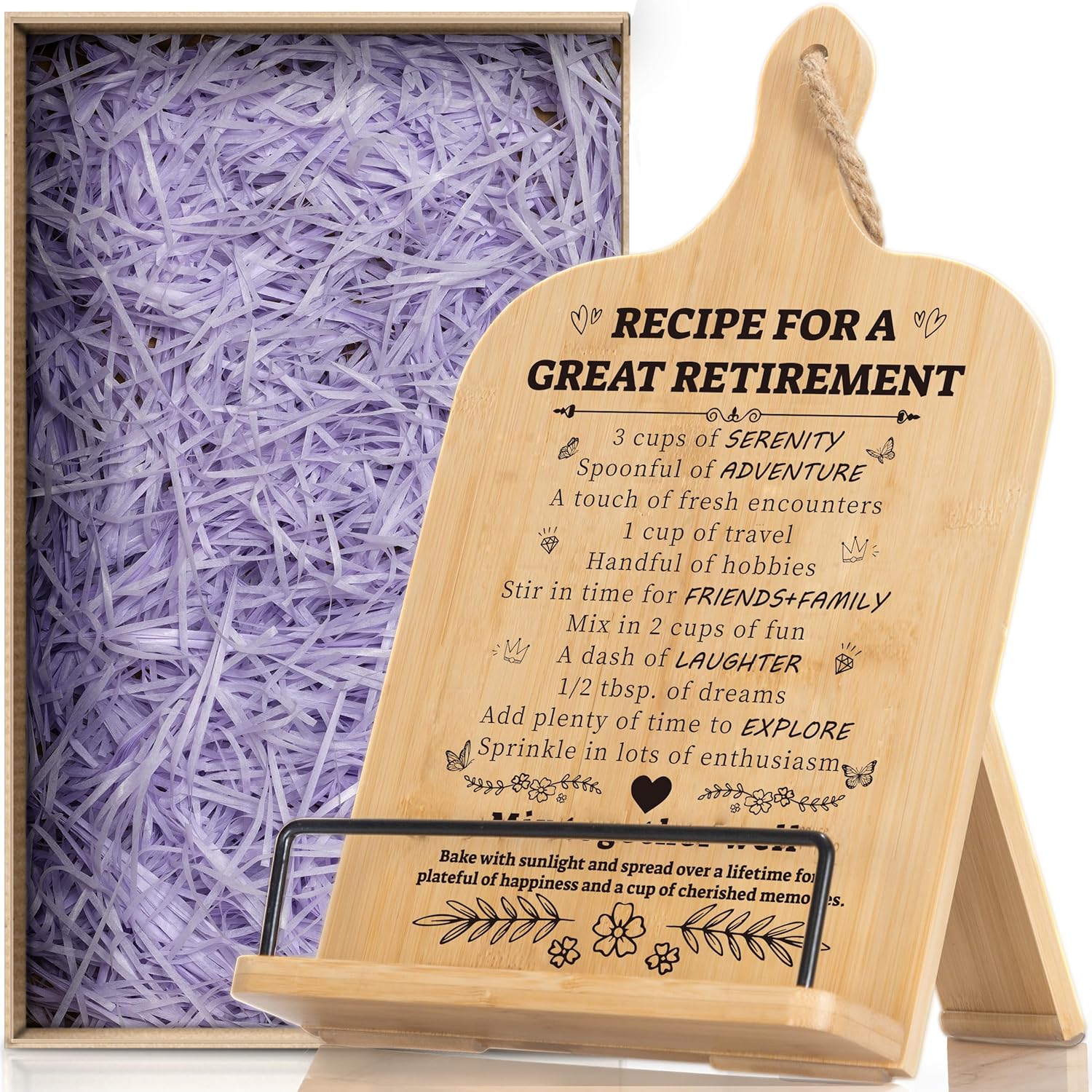 Retirement Gift for Woman Cookbook Stand