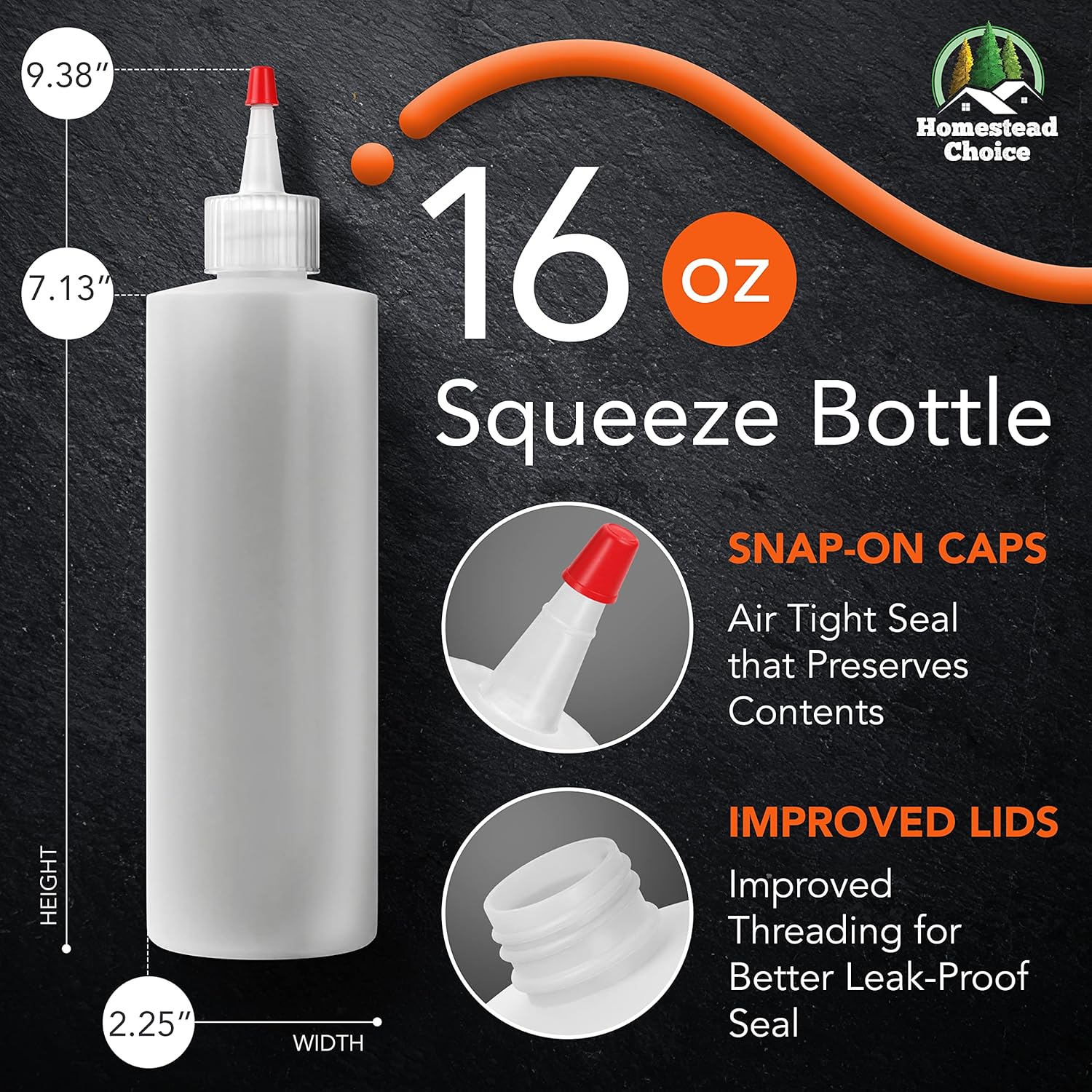 Homestead Choice 7Pack Squeeze Bottles for Sauces