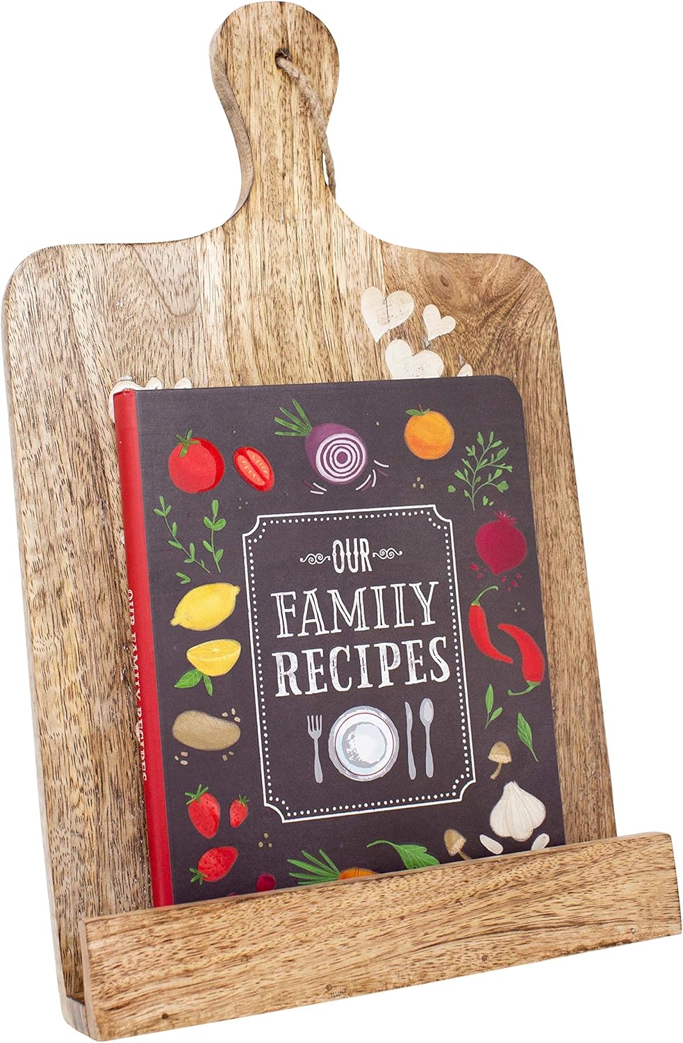 Boston Warehouse Wood Cookbook Stand with Tablet Holder