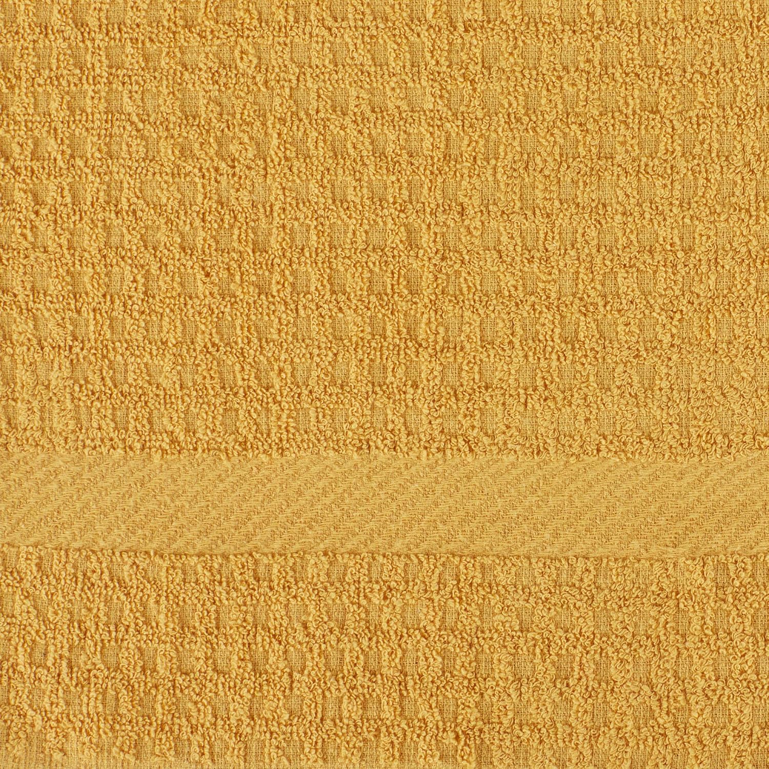 DII Basic Terry Waffle Dish Towel Set 4 Piece Mustard